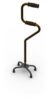 Walking Stick, Quad Base, Crook Handle, Standing Assist, Bronze 850-1080mm (113Kg)