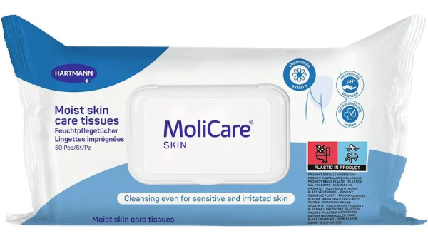 Molicare Cleansing Moist Skin Care Tissue 50pc - 200x300mm