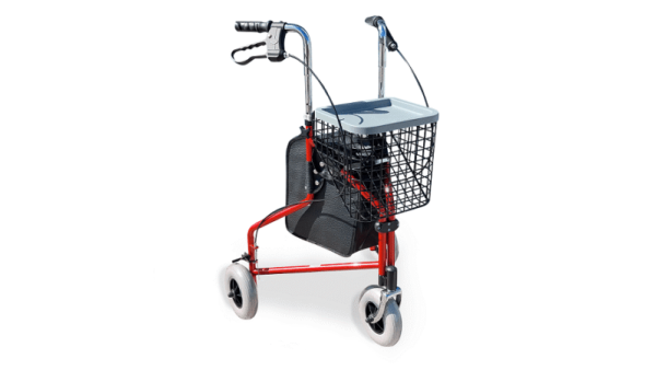 RG4404RD-TRI-WALKER-RED-OVERALL-FLIPPED Tri-Walker with basket and tray