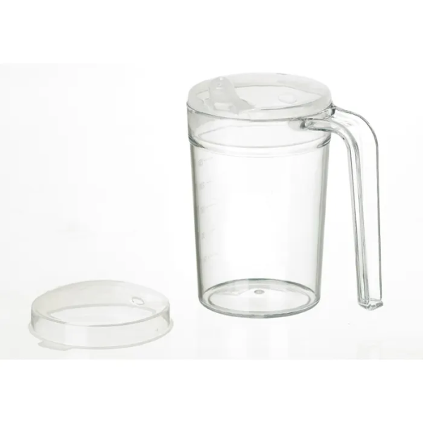 Mug - clear polycarbonate with lid
