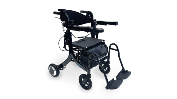 RG4409BK-STEADY-STRIDE-OVERALL-Copy Redgum Steady Stride Folding Electric Seat Walker / Wheelchair (19kg) Black