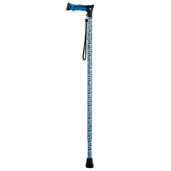 RGWS321-HYBRID-WALKING-STICK-POLE-BLUE-CAMO-OVERALL Walking Stick/Pole Hybrid