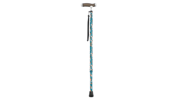 RGWS341-SOFT-TOUCH-NARROW-NECK-WALKING-STICK-GEO-ORANGE-OVERALL Walking stick - Soft Touch Narrow Neck
