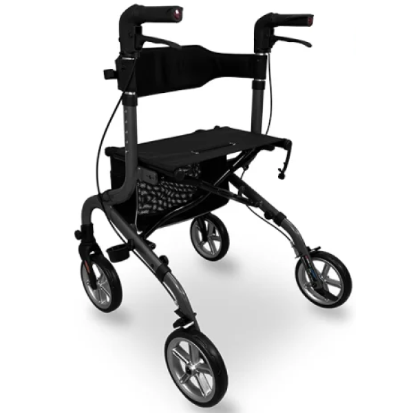 Redgum Ultra-Light Weight Seat Walker Side Folding - Dark Grey